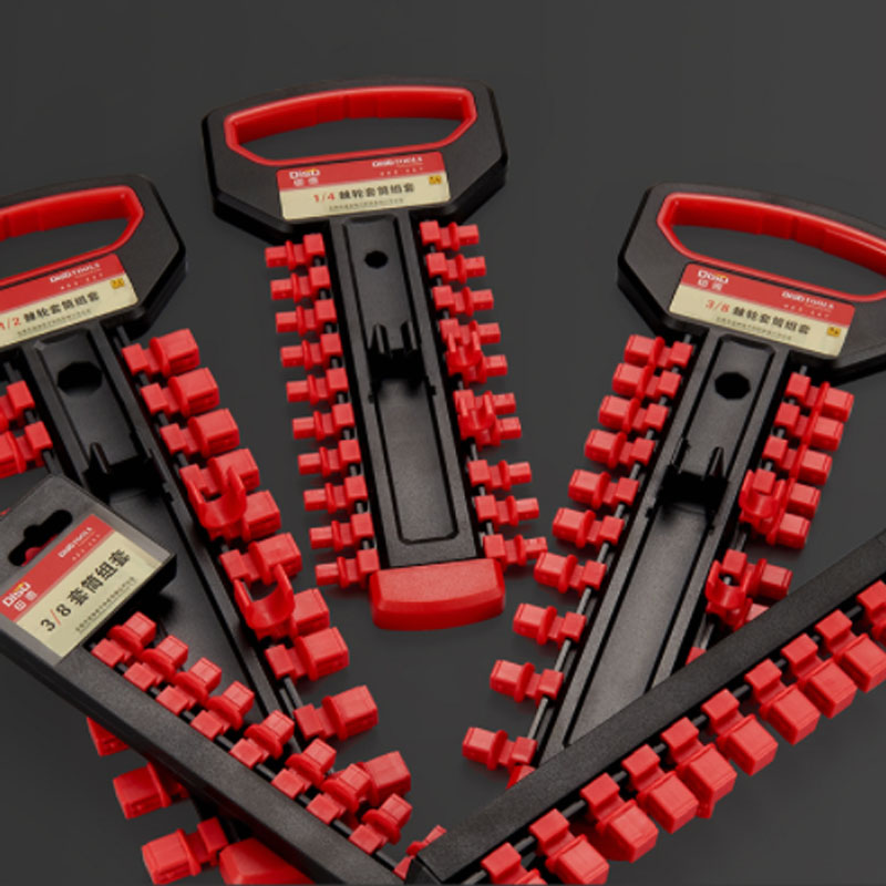 1/4" 3/8" 1/2" Socket Wrench Storage Rack Mountable Sliding Stand Socket Wrenchs Holder for Ratchet Wrench And Socket Storage