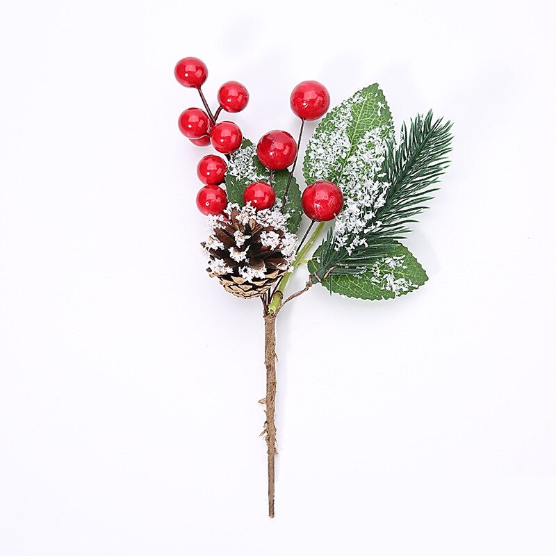 1 st konstgjord blomma röd pärla ståndare bär gren för gör-det-själv alla hjärtans dag låda hantverk bröllop juldekoration blomma: L7