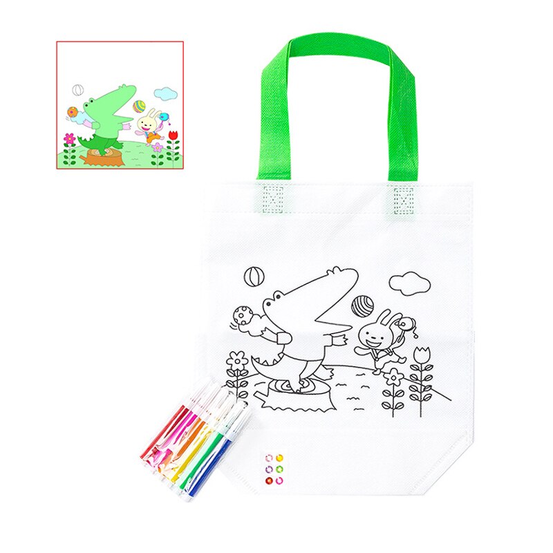 Bambino Giocattolo Fai da Te Dipinta Portatile Borsa di Tela di Scuola Materna Giocattolo Materiale Cornici E Articoli da Esposizione di Giocattoli per Bambini Giocattoli Della Ragazza Kids Crafts Kit Artigianale: 05