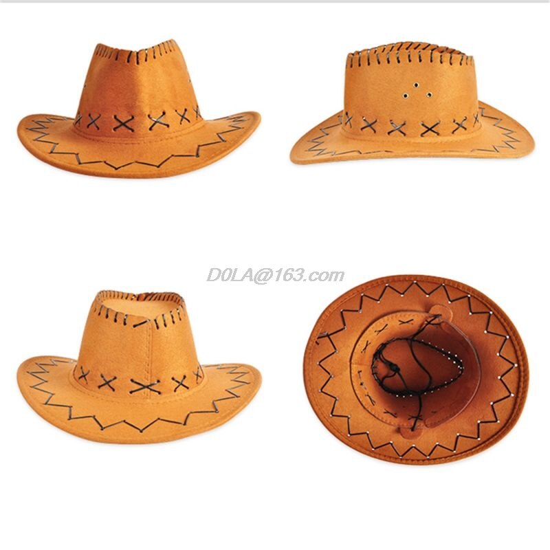 kinder Rot Fühlte Cowboy Hut Erwachsene Cosplay Freien Sonnenhut