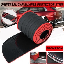 90Cm Universele Auto Rubberen Bumper Strip Black & Red Kofferbak Deurdrempel Sill Guard Protector Pad Cover Sticker anti-Kras