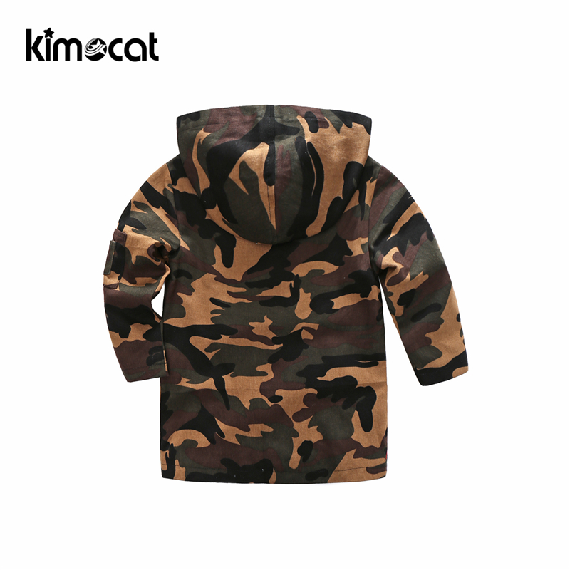 Kimocat Baby Boy Kleding Jongen Lente Kleding Medium En Lange Camouflage Capuchon Windjack Kinderen Kleding Lente Bloem Jas