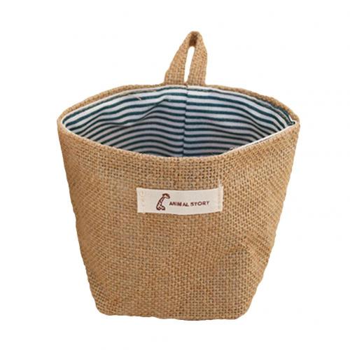 Vintage pliable suspendus articles divers blanchisserie vêtements cosmétique rangement organisateur panier Bin linge stockage décor à la maison jouet panier: Blue Stripes