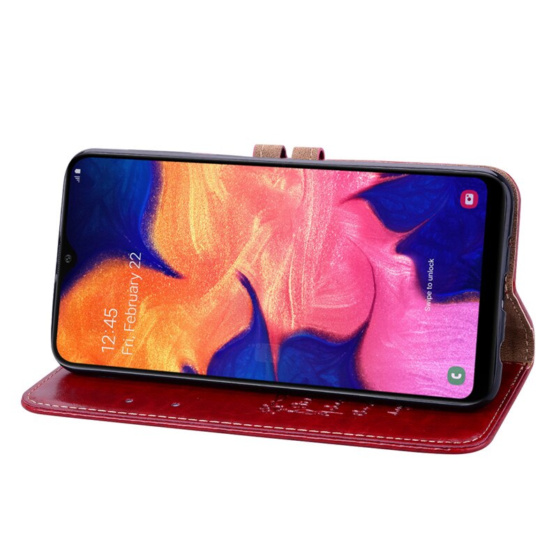 Luxury Leather Flip Case For Samsung Galaxy A10 Case Soft Silicone Wallet Stand Flip Phone Case For Funda Samsung A10 Case Coque