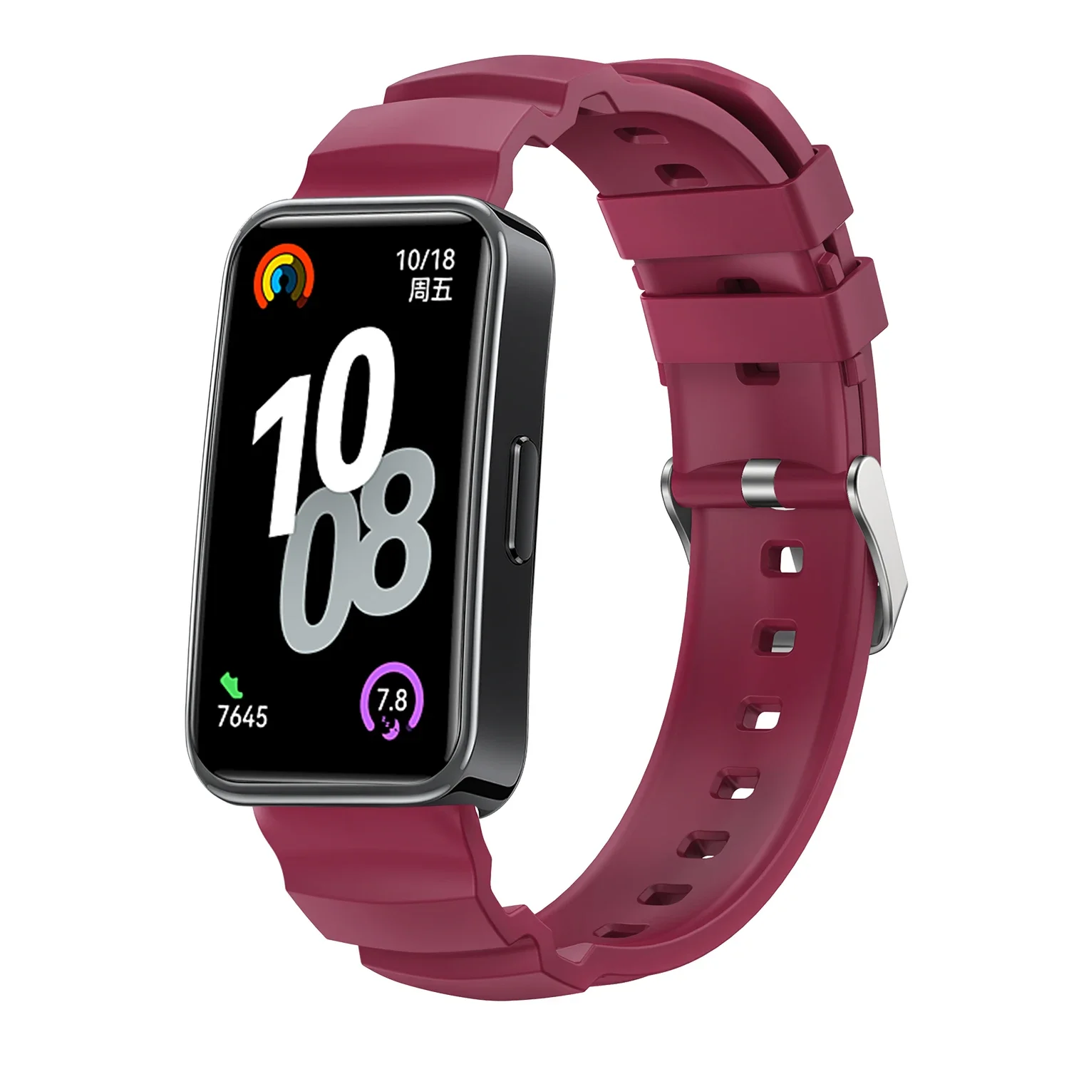 Bracelet pour Huawei Band 8 9 10 bracelet accessoires SmartWatch remplacement bracelet de montre bracelet en Silicone correa bracelet Huawei Band 8: Argent blanc