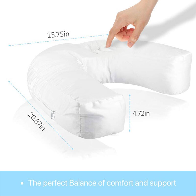 U-Shaped Side Sleepers Pillow Cotton Neck Back Pain Relieve Health Cushion Neck Spine Protection Pillow Side Pillow