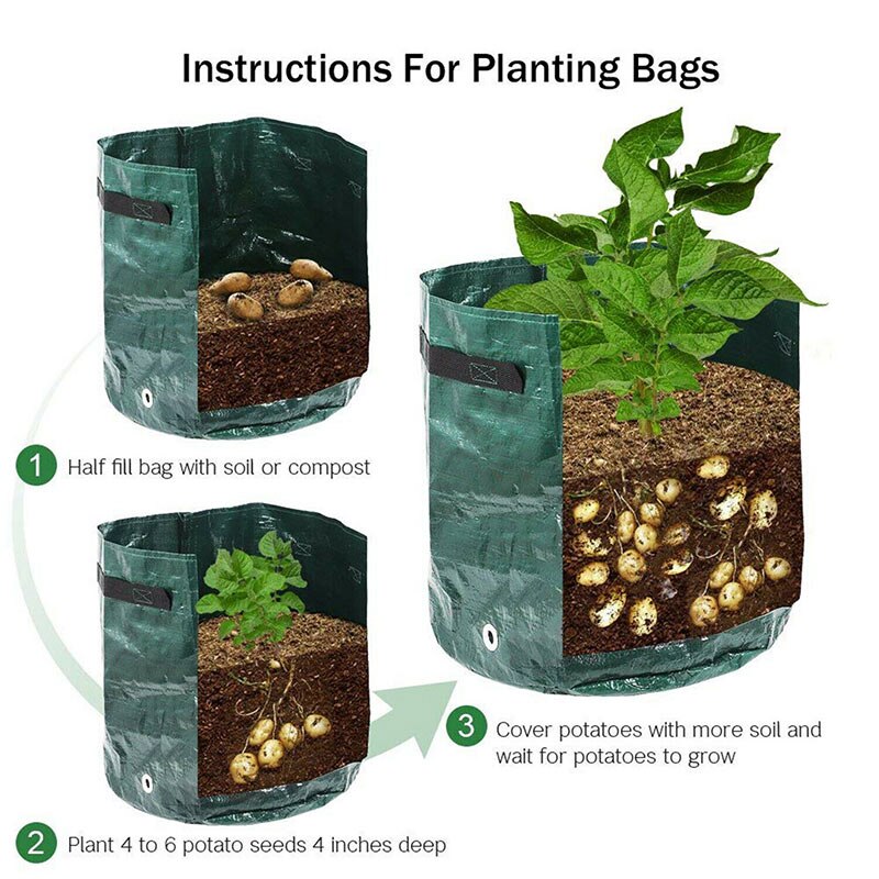 Bac de culture pour pommes de terre, bac en tissu bricolage, pot de plantation de légumes, outil de jardinage pour la maison et la ferme