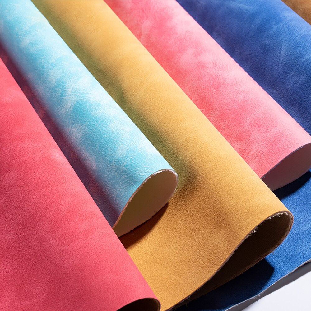 Kleurrijke Suede Synthetische Leer Stof 50Cm X 137Cm Eco-Lederen Diy Handgemaakte Naaien Kleding Levert Materiaal