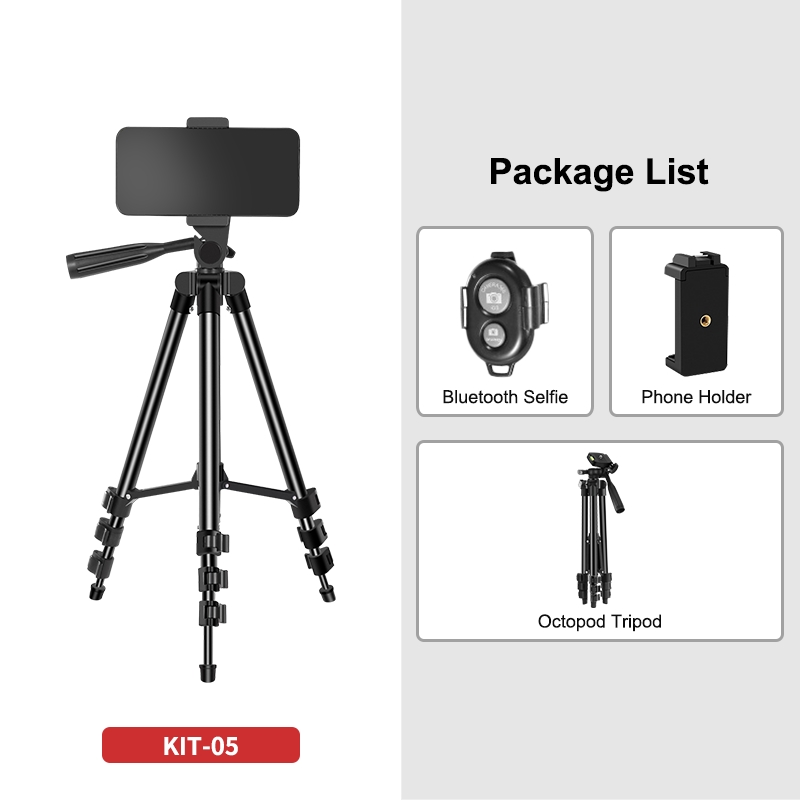 Jumpflash DSLR SLR Phone Vlog Tripod Vlogging Kits Live Selfie Fill Light Integration with Remote Control Microphone LED Light: KIT-05