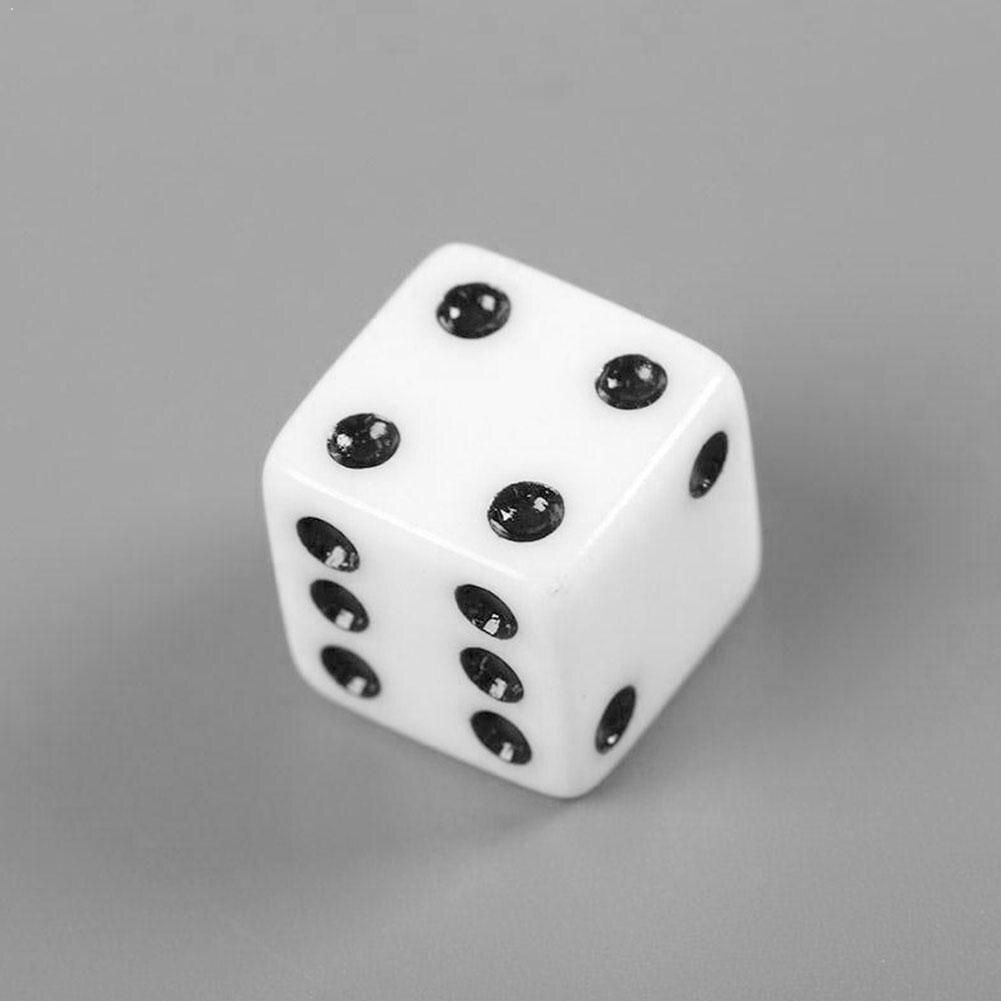 10Pcs 16mm White corner Six Sided Spot Games Set Playing Club Game Opaque Party Dice Pub For Bar Board Dice P5A6