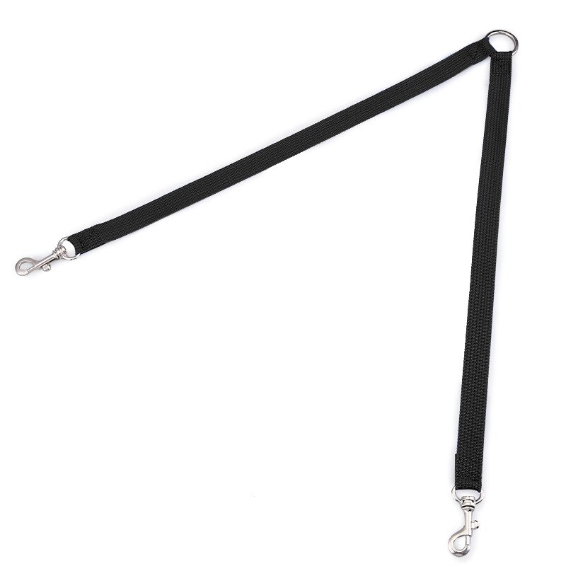 WALK 2 Two DOGS Leash COUPLER Double Twin Lead Walking Leash Dog Collar Bulldog Pet Accessories: Black