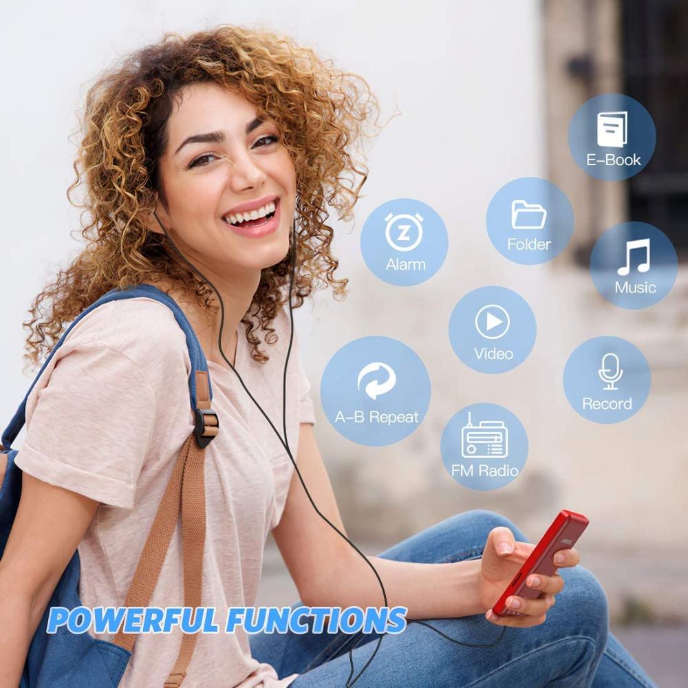 Portable MP3 Player LCD Screen FM Radio Video Hifi Player Games Movies E-Books Music Players Built In Microphone Медиаплеер