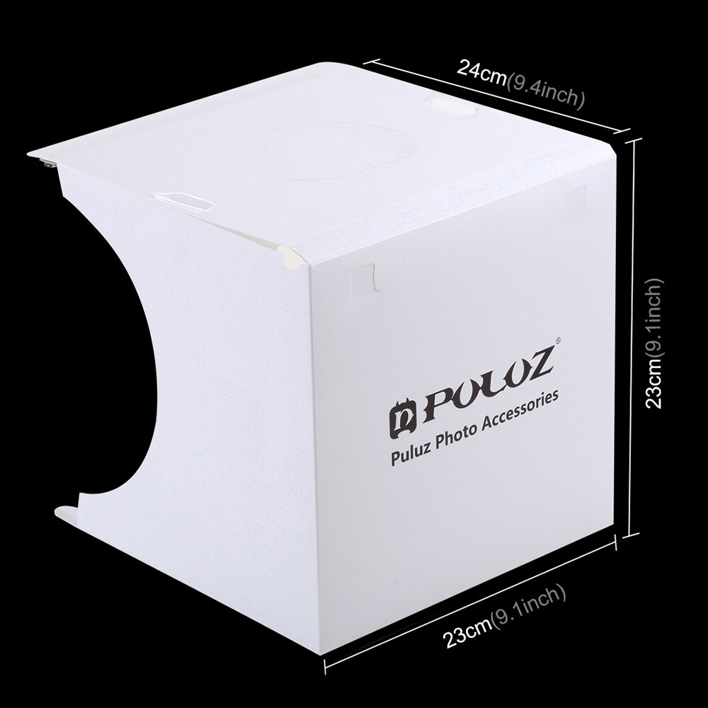 PULUZ Mini Light Box with Shadowless Bottom Lights Photography Lamp Photo Box Luces 20x20CM Lightbox Studio Shooting Tent Box