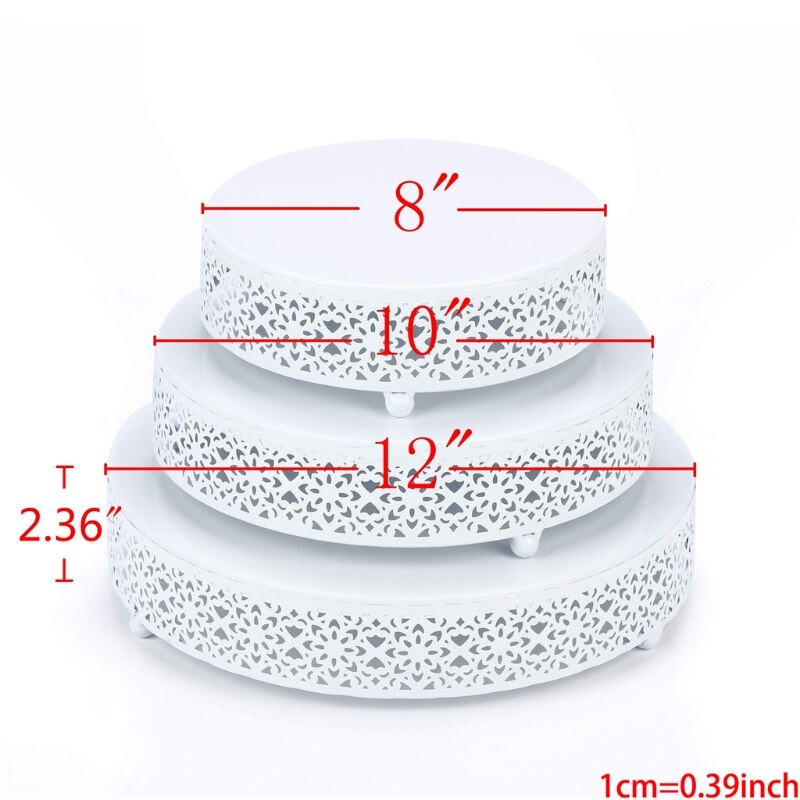 Torta moderna está ronda soporte de pastel y Magdalena de la ducha de bebé de boda Birt 72XF