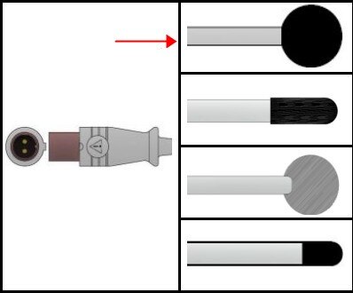 H P 21078A compatible adult skin surface Monitor Temperature Probe: Adult skin-surface