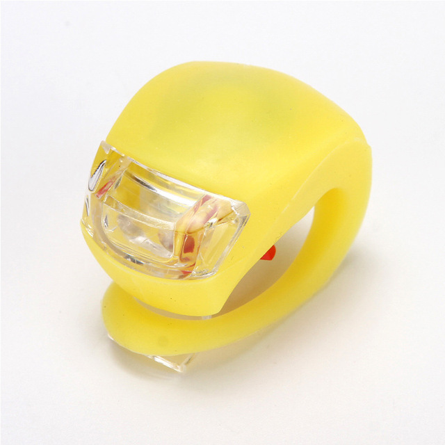 Fahrrad Silikon Fahrrad Licht Vordere Lampe Fahrrad Laterne Wasserdichte Fahrrad LED Taschenlampe Laterne Rücklicht Fahrrad Zubehör: YELLOW