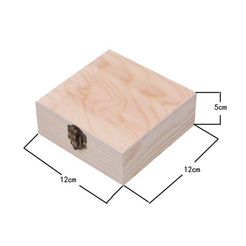 Natural Wooden Storage Box With Lid Golden Lock 7 Style Postcard Home Organizer Handmade Craft Jewelry Case Wooden Box Casket: Green