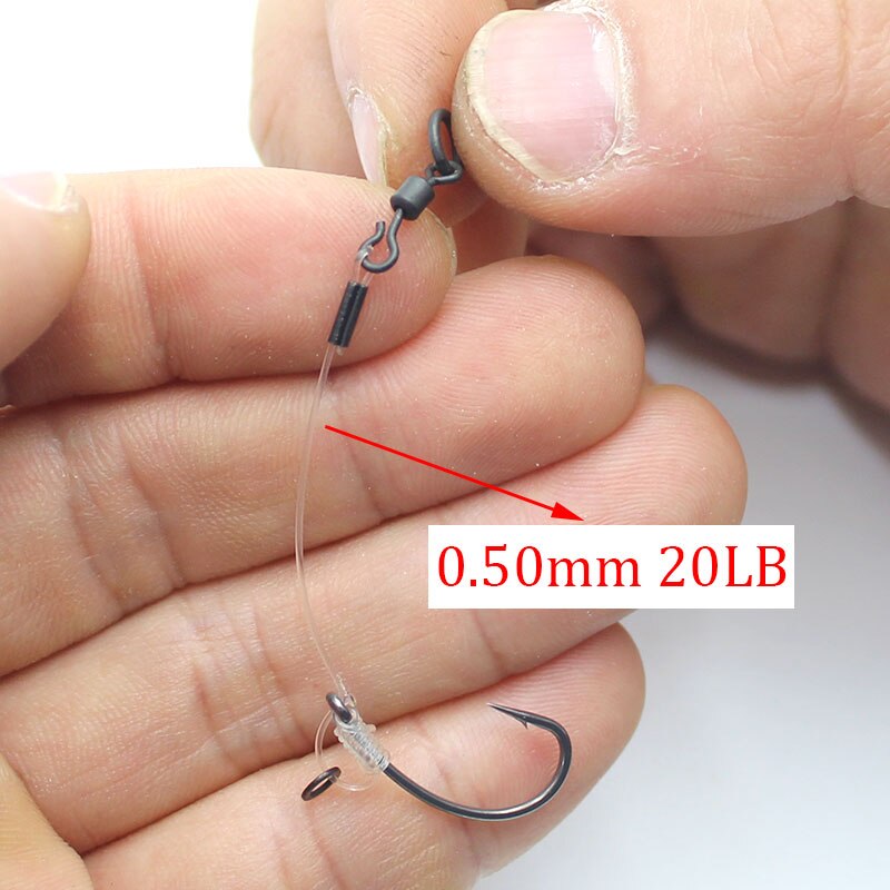 Carp Fishing 10m Fluoro carbon Monofilament Line Hair Carp Rigs Filament Carbon Fiber Leader Line Terminal Tackle Fishing Line