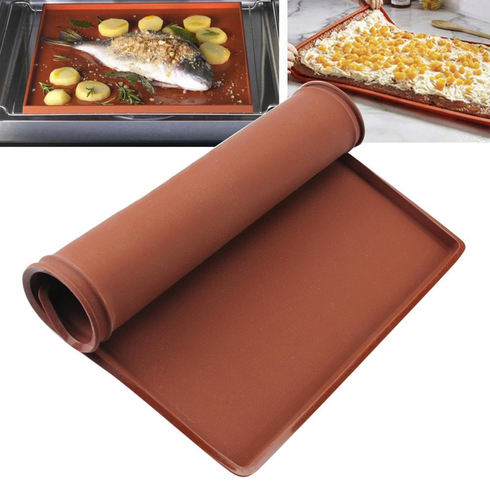 Non-stick Oven Baking Pad Silicone Rubber Multi-functional Cake Tray Swiss Mat Roll Mold Tool Kitchen Bakeware Baking Tools
