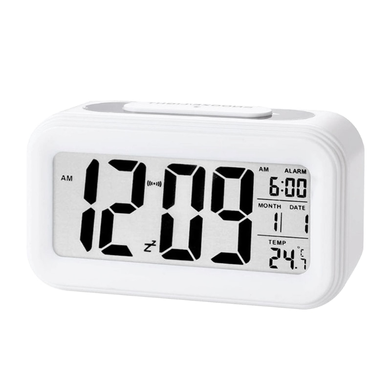 Digital Alarm Clock,LED Display Clocks Snooze Activated Night Light with Date Ca X6HC