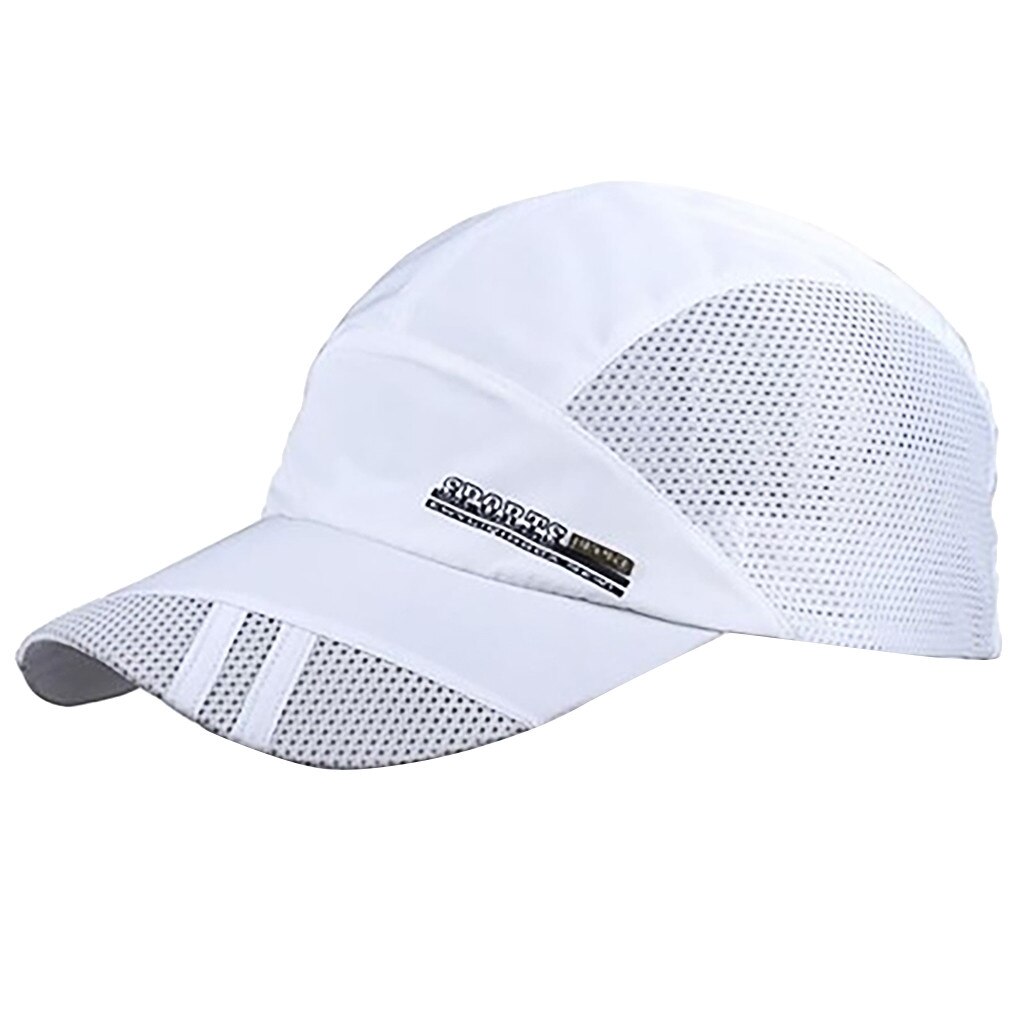 JAYCOSIN Baseball Cap For Women Men Summer Ponytail Messy Buns Trucker Plain Baseball Visor Cap Unisex Snapback Hat: White 