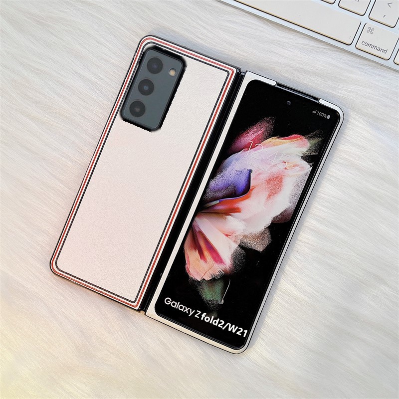 Joint name Lychee case for Samsung Galaxy Z fold 2 W21 Cover Anti-knock luxury Leather + PC Cases for fold2