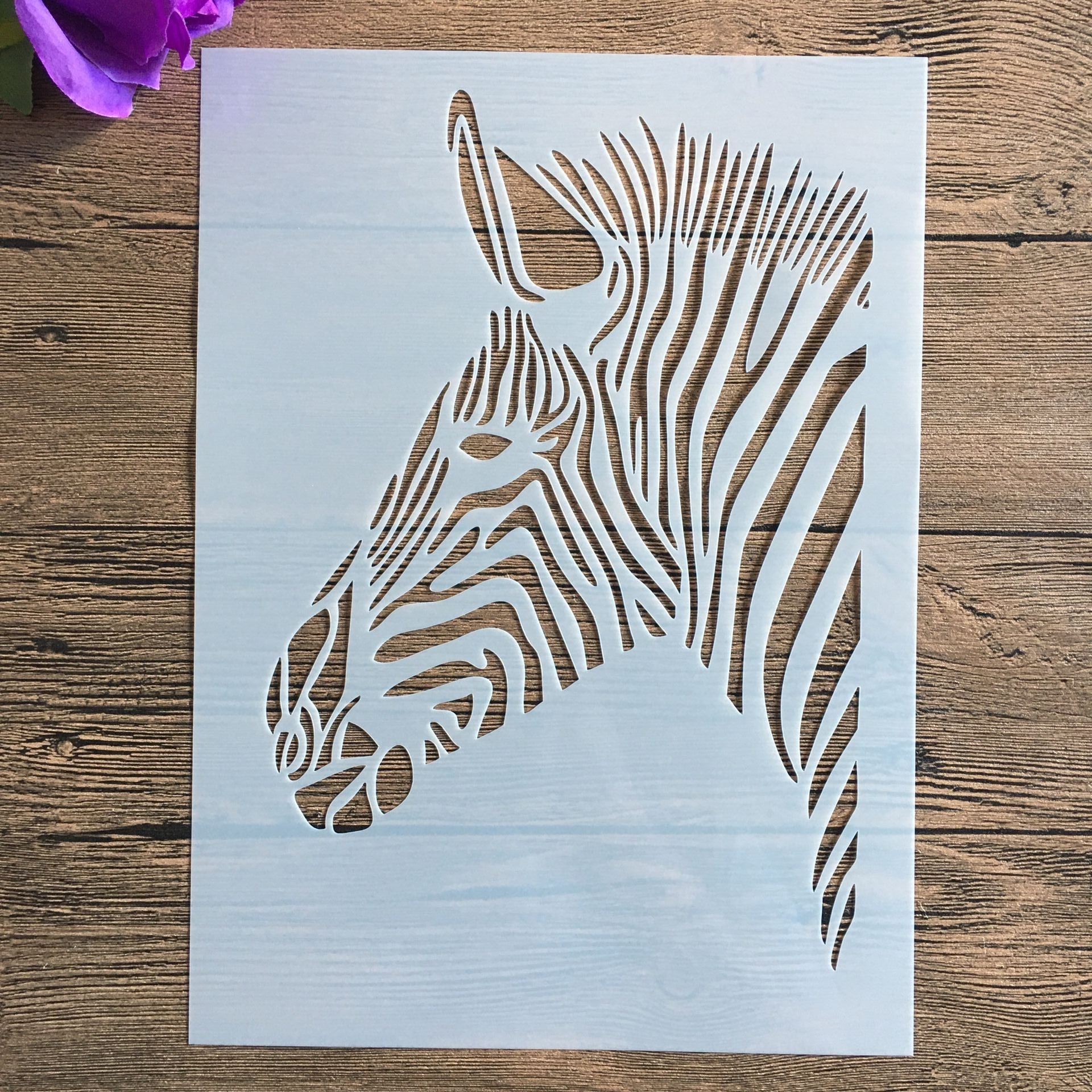 A4 29*21Cm Zebra Diy Stencils Muur Schilderen Plakboek Kleuring Embossing Album Decoratieve Papieren Kaart Template, Muur