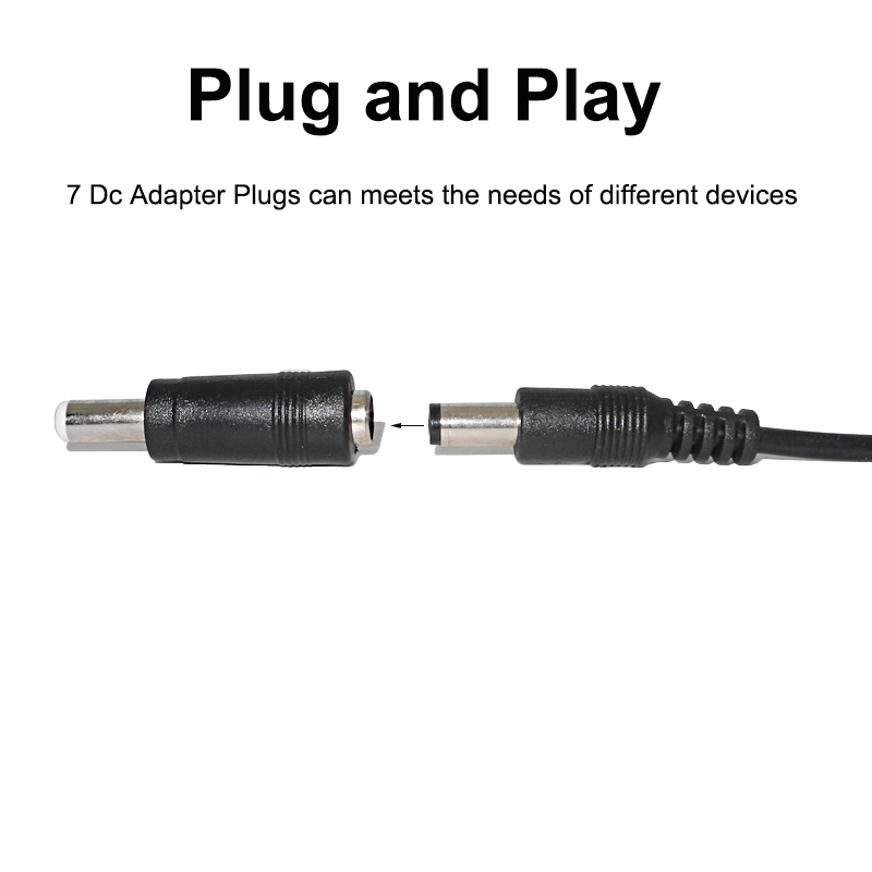 USB to Universal DC Power Cable 8+1pcs 5.5*2.1mm Dc Jack Connector Dc Power Supply Adapter for Led Strip Lights Mini Projector