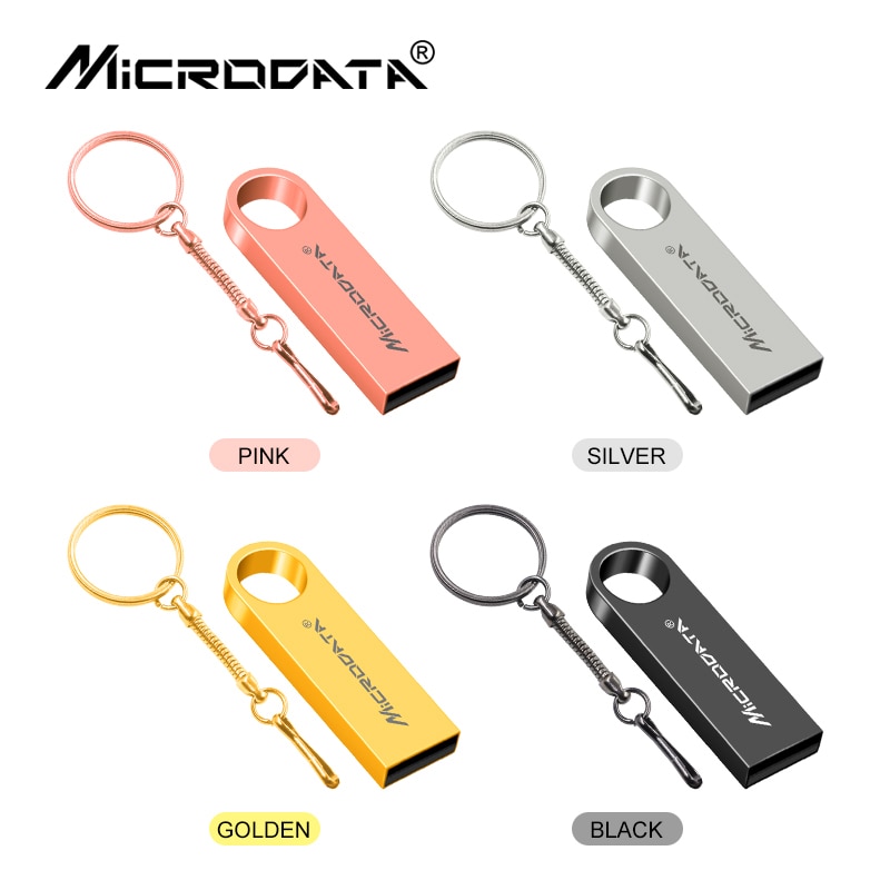 De Metal USB Flash Drive 64 gb thumbdrive 16GB 8GB Pendrive 32gb de memoria Flash de 128gb impermeable Pen Drive 64 gb usb disco en clave