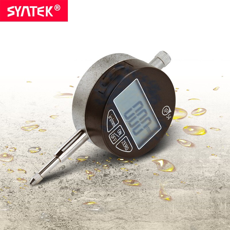 Syntek indikatorområde 0-25.4mm 1 tum  ip54 oljesäkra elektroniska digitala urklockor 0.01mm digitala mätklockor metriska tum
