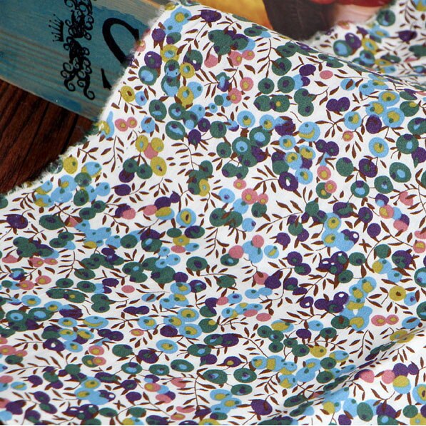 Groene Bladeren Pastorale Stof Gedrukt Bloemen Rok Katoenen Stof Voor Handgemaakte Diy Katoenen Baby Jurk Materiaal: yxbd250