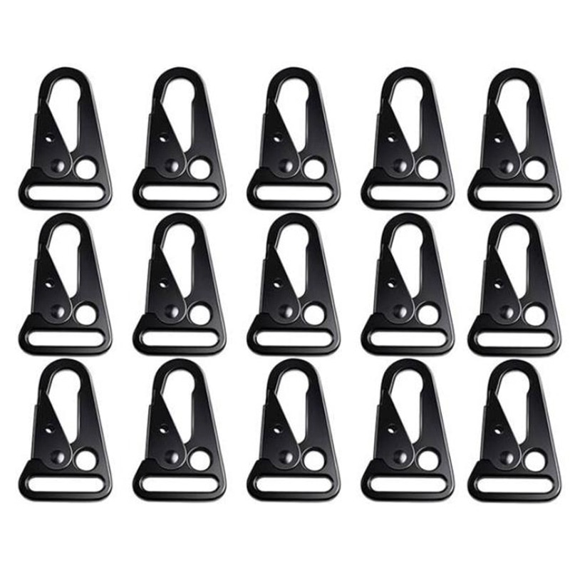 15 Pcs Enlarged Mouth Clip Sling Clasp Olecranon Hook for Sling Outdoors Bag Backpack,Carabiner Keychain Snap Hooks: Default Title