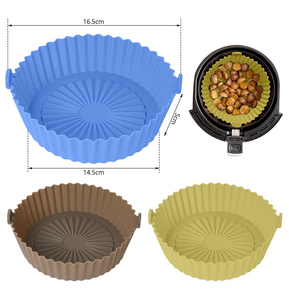Friteuse à Air en Silicone réutilisable, accessoires, tampon isolant, outil de cuisson, disponible des deux côtés