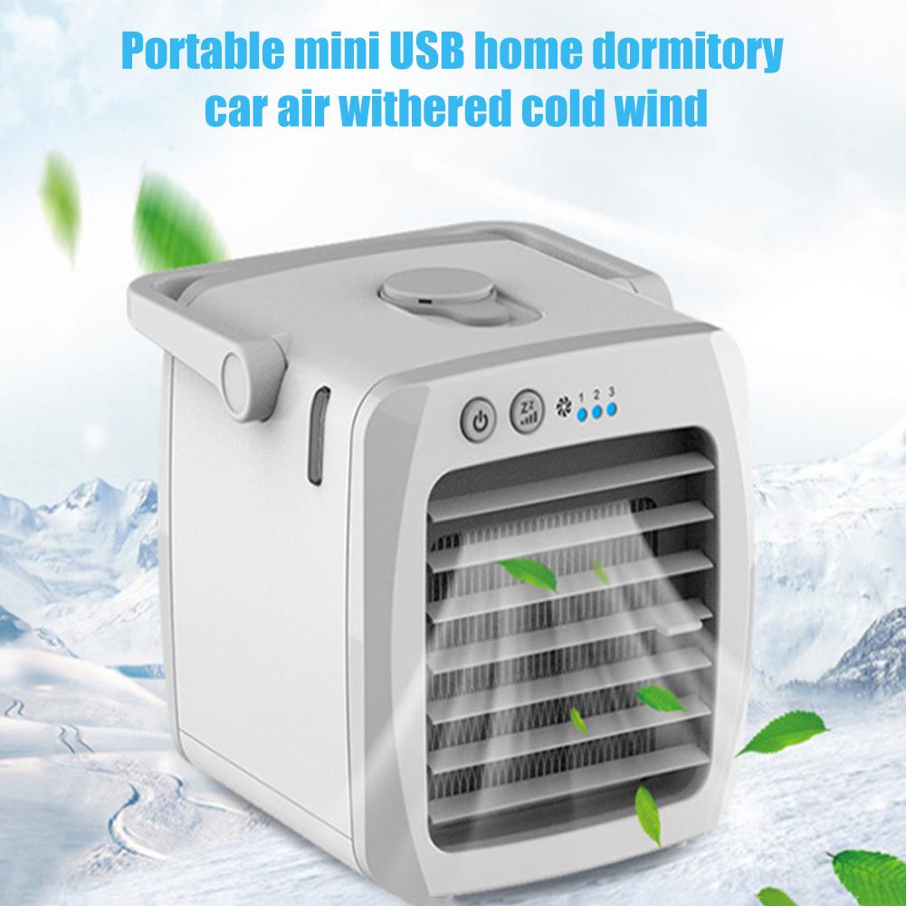 3-IN-1 Mini Portable Air Conditioner USB Personal Desktop Air Cooler Fan Cooler for Home Office Car Fan Air Conditioner Cooling