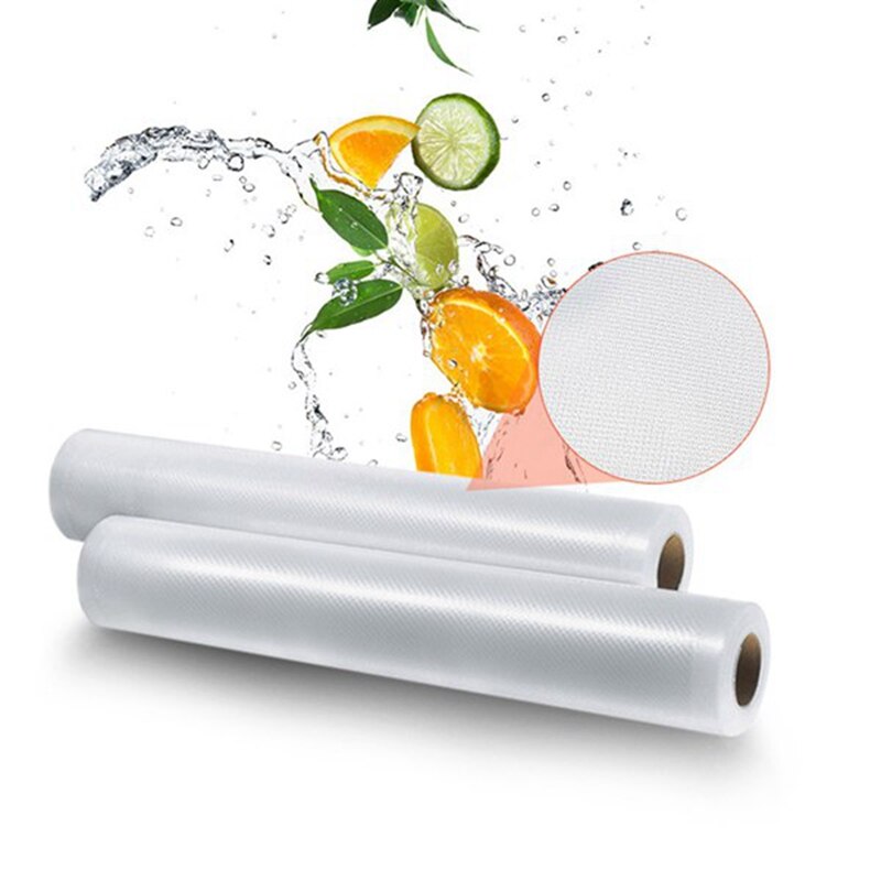4 stk vakum forseglingsmaskin pakker poser for vakuumpakke maskin korn til innpakninger matforsegler (28 x 500cm)