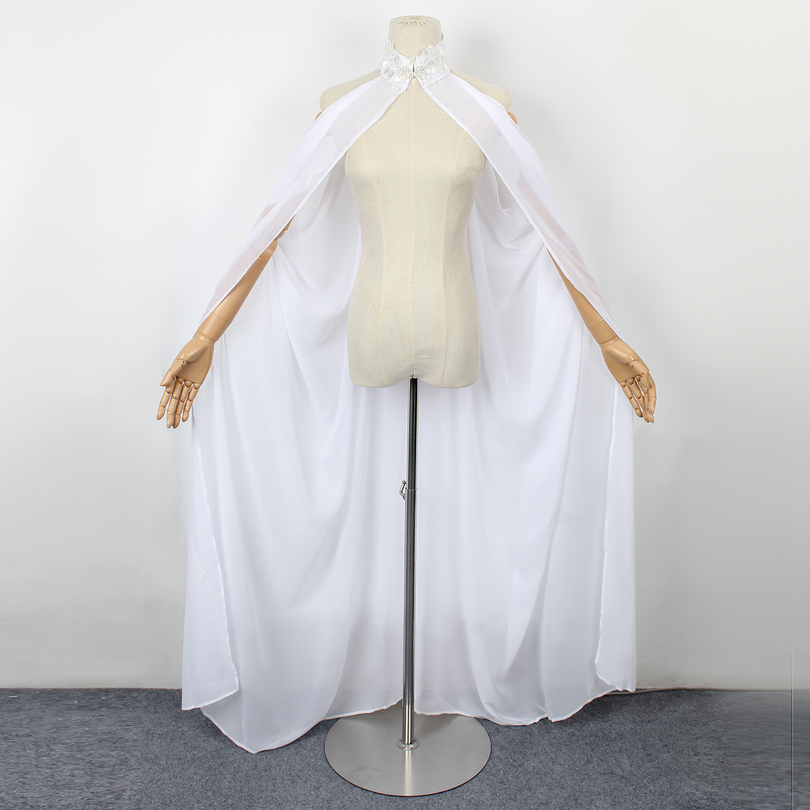 1Pcs Cool Unisex Mantle Hooded Cloak Coat Wicca Robe Medieval Cape Shawl Halloween Party Witch Wizard Cosplay Costumes Women: WHITE