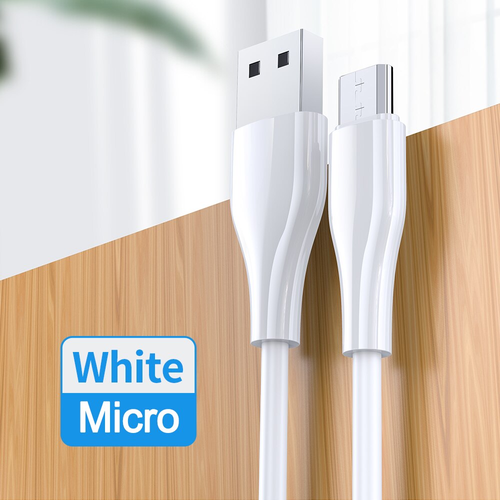 YKZ Micro USB Cable 18W Quick Charger Microusb QC 3.0 Fast Charging Cable For Samsung Xiaomi Cord Wire Data Trasmission Android: White / 2m