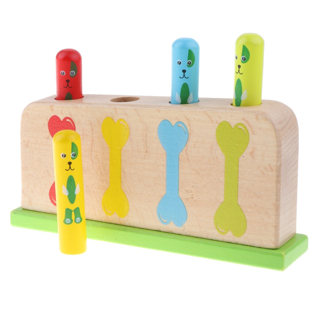 MagiDeal Wooden Up Toy Classic Traditional -Up Spring Toy for Baby