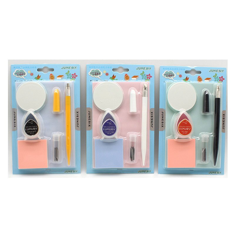 Rubber Carving Handcraft Set Sculpture Stamp DIY Tool Kit for Rubber Stamp Enthusiasts DC112: Default Title