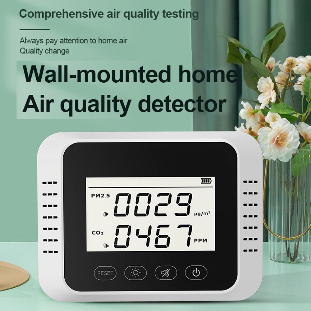 Draagbare CO2 Meter Digitale CO2 Sensor Multifunctionele Formaldehyde Tester Lucht Monitor Air Analyzer Kooldioxide Sensor