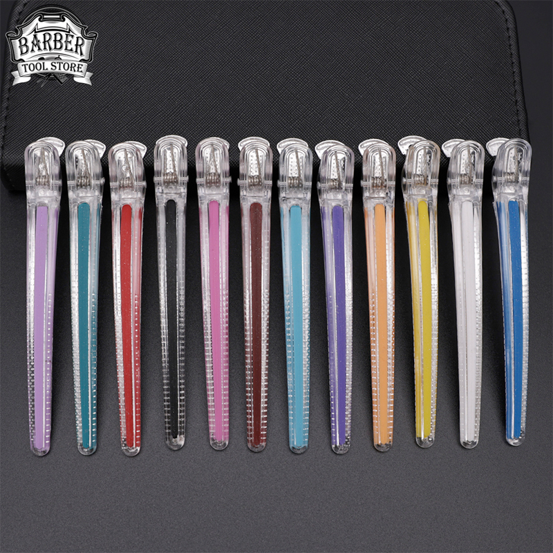 12 stks Barbershop Haarspeld Kappers Haar Clip Kapper Kapsel Alligator Clips Professionele Schoonheidssalon Benodigdheden
