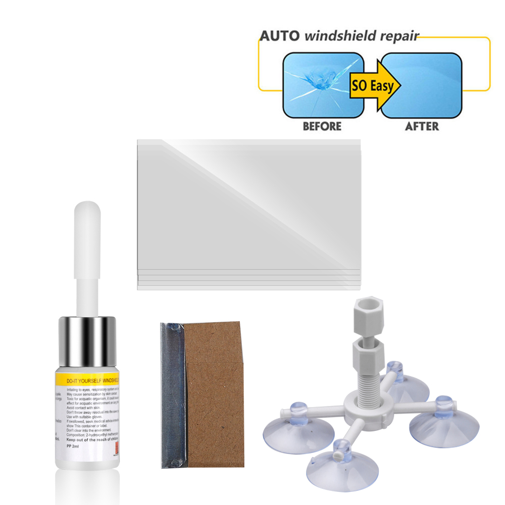 Auto Windshield repair kits DIY Car Window renovation tools Car Window Glasses Dent Crack Restore Set UV Resin (Not for Phone)