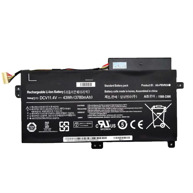 Batería Original de AA-PBVN3AB para ordenador portátil, 11,4 V, para Samsung Np470, NP51OR5E, NP510R5E, Ba43-00358a, NP370R4E, Np510, NP370R5E, NP450r5e: Default Title