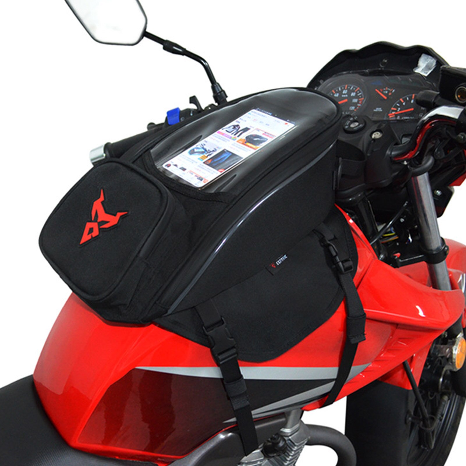 7Inch Touch Screen Motorrijden Zak Brandstoftank Magnetische Tas Waterdichte Motorfiets Mobiele Telefoon Navigatie Tas