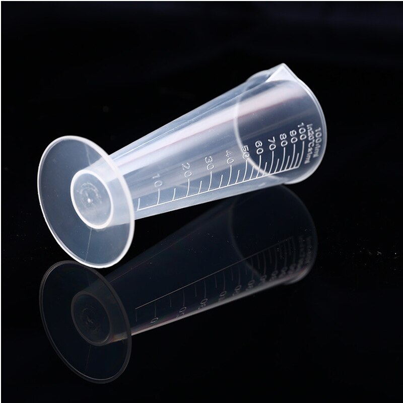 10pcs/pack 100ml Plastic Conical measuring cup Graduated conical measuring cylinder for chemistry lab or Kitchen tools