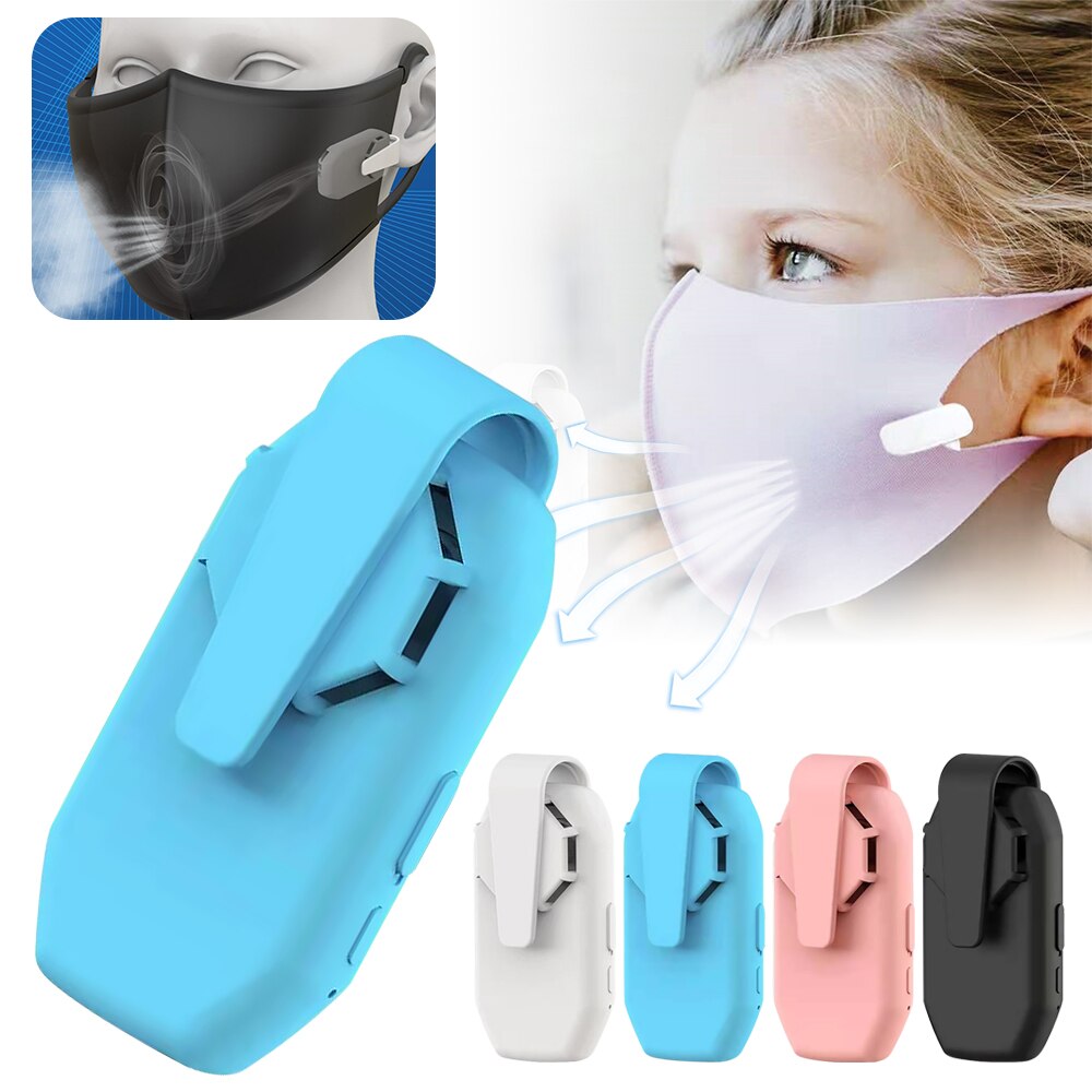 Neueste Gesicht Maske Clip-Auf Luftfilter wiederverwendbar Tragbare Fan USB Aufladbare Auspuff Mini Fans Persönliche Tragbare Luftreiniger