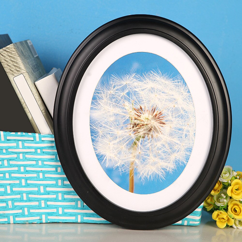 Living Room Wall Hanging Oval Shape Display Bedroom For Picture Home Decor Classic Wooden Photo Frame Decoration Office