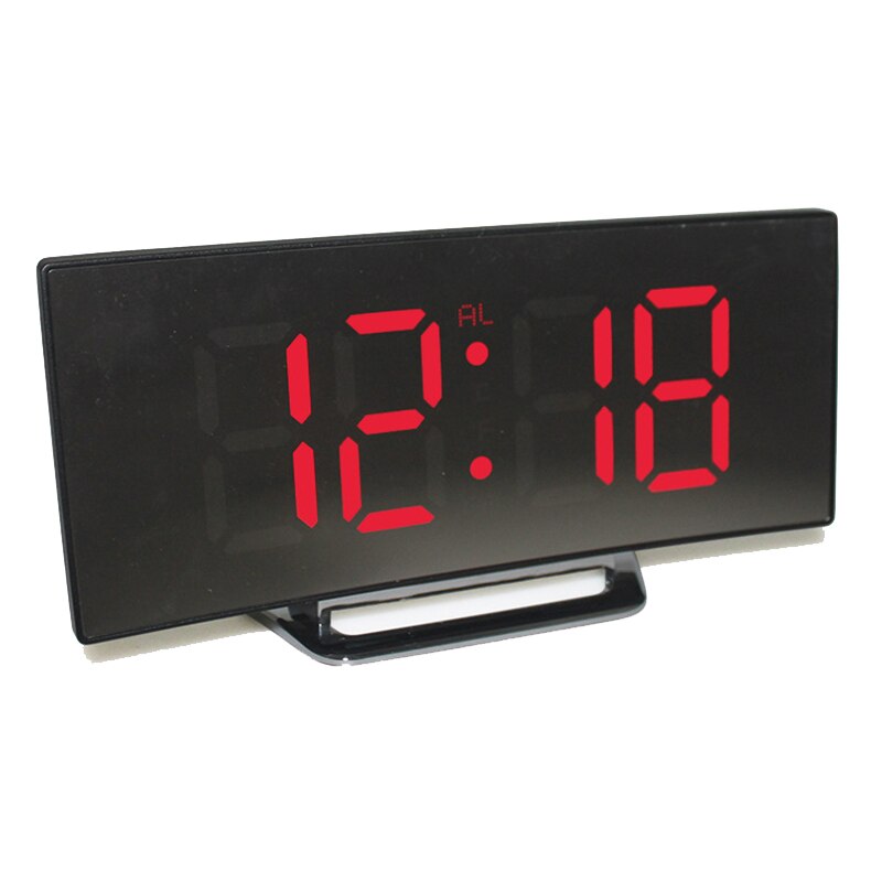 Display alarm ur spejl tid udsætte stille hjem soveværelse skrivebord dekoration: Rød