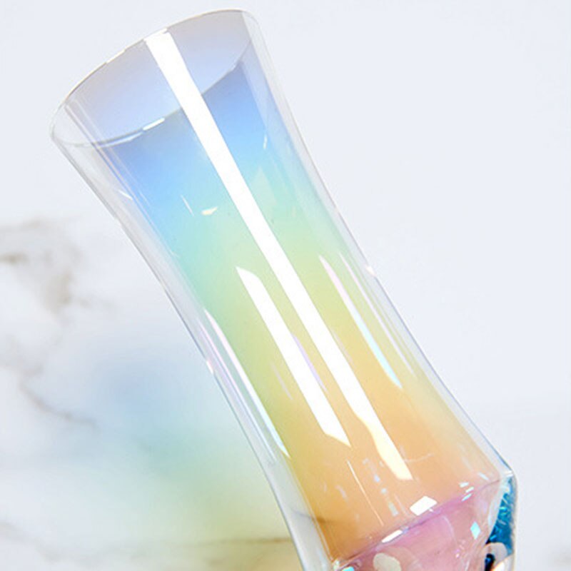 Dream Gradient Rainbow Goblet Crystal Glass Champagne Glass EJ
