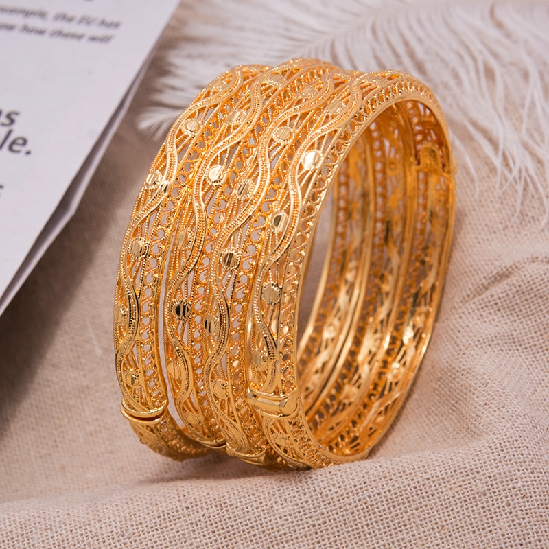 Armreif Mädchen Neue afrikanisch armreifen Äthiopischen frauen Armreifen Armbinde schmuck Gold Blume armbänder Mädchen Party Luxus
